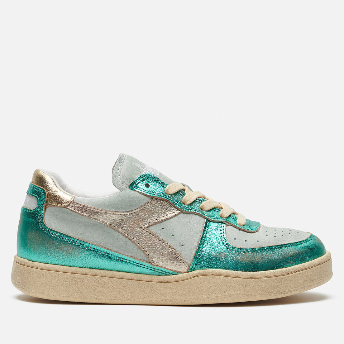 Diadora Heritage Женские кроссовки Mi Basket Low Metal Pigskin Used