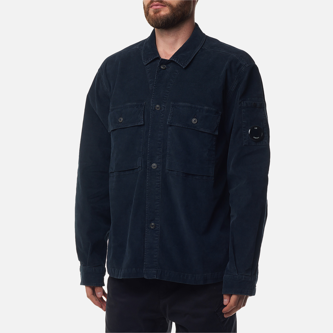 C.P. Company Мужская рубашка Corduroy Buttoned Utility Overshirt