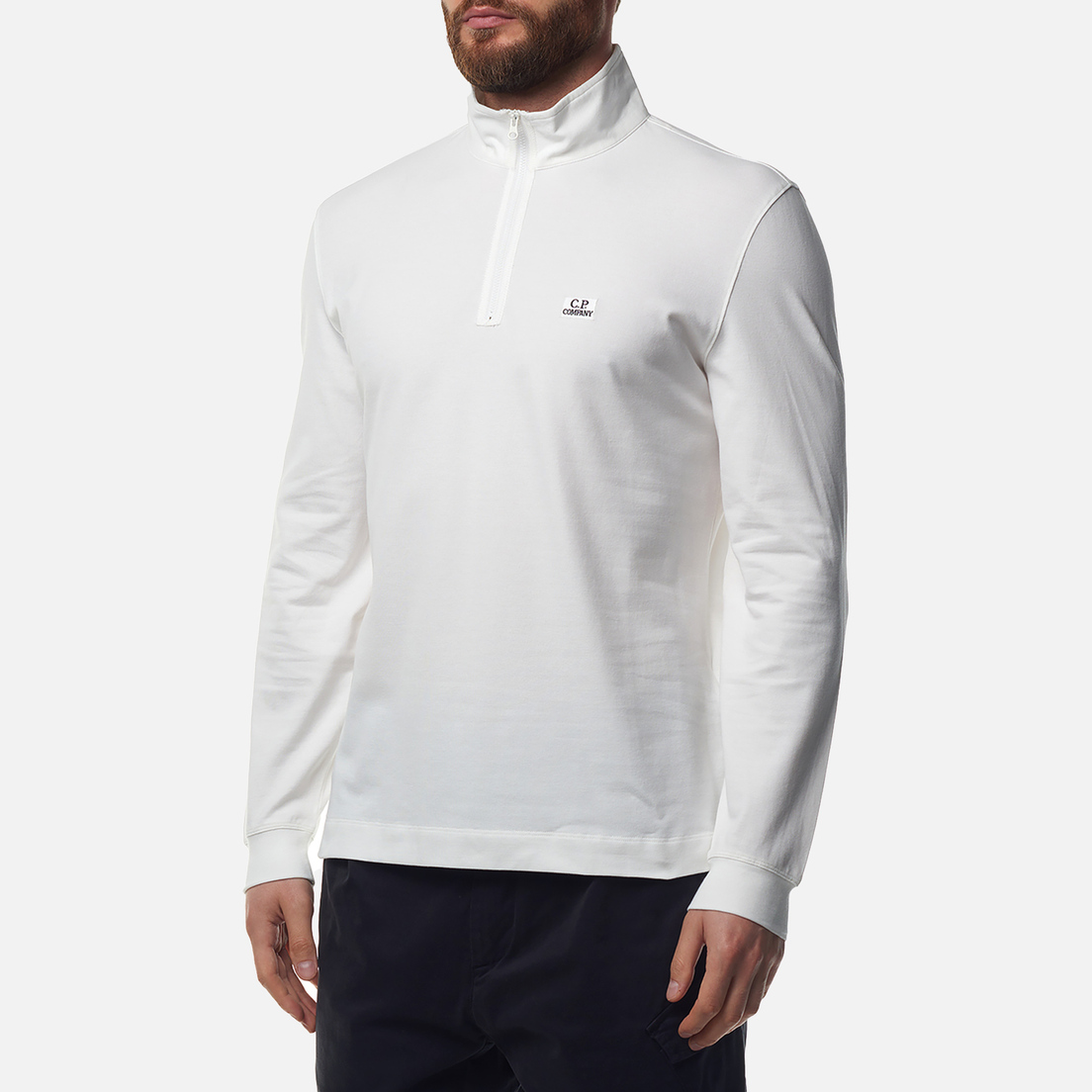 C.P. Company Мужской лонгслив Strech Piquet Zipped Polo