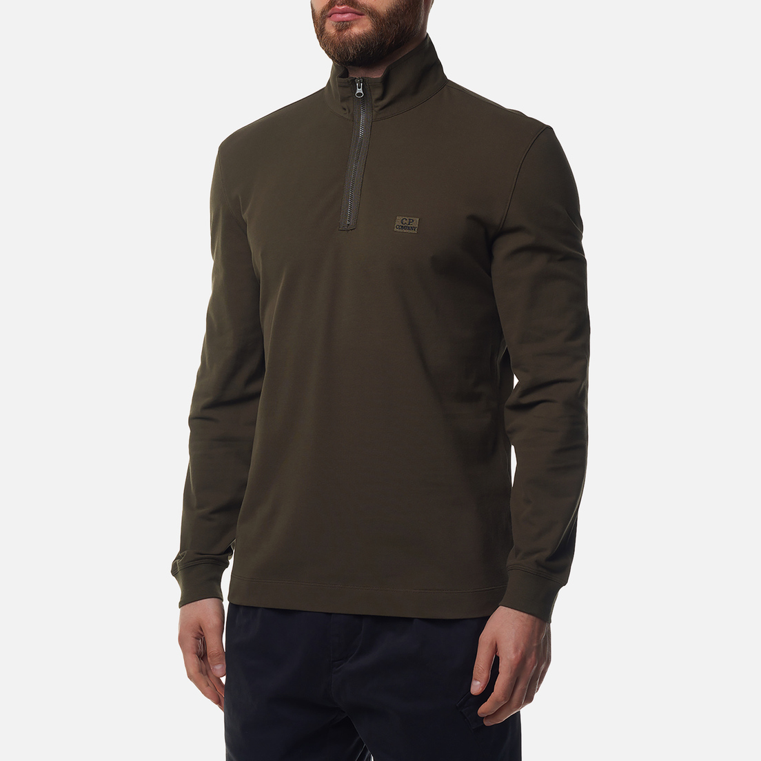 C.P. Company Мужской лонгслив Strech Piquet Zipped Polo