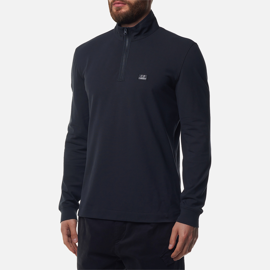 C.P. Company Мужской лонгслив Strech Piquet Zipped Polo