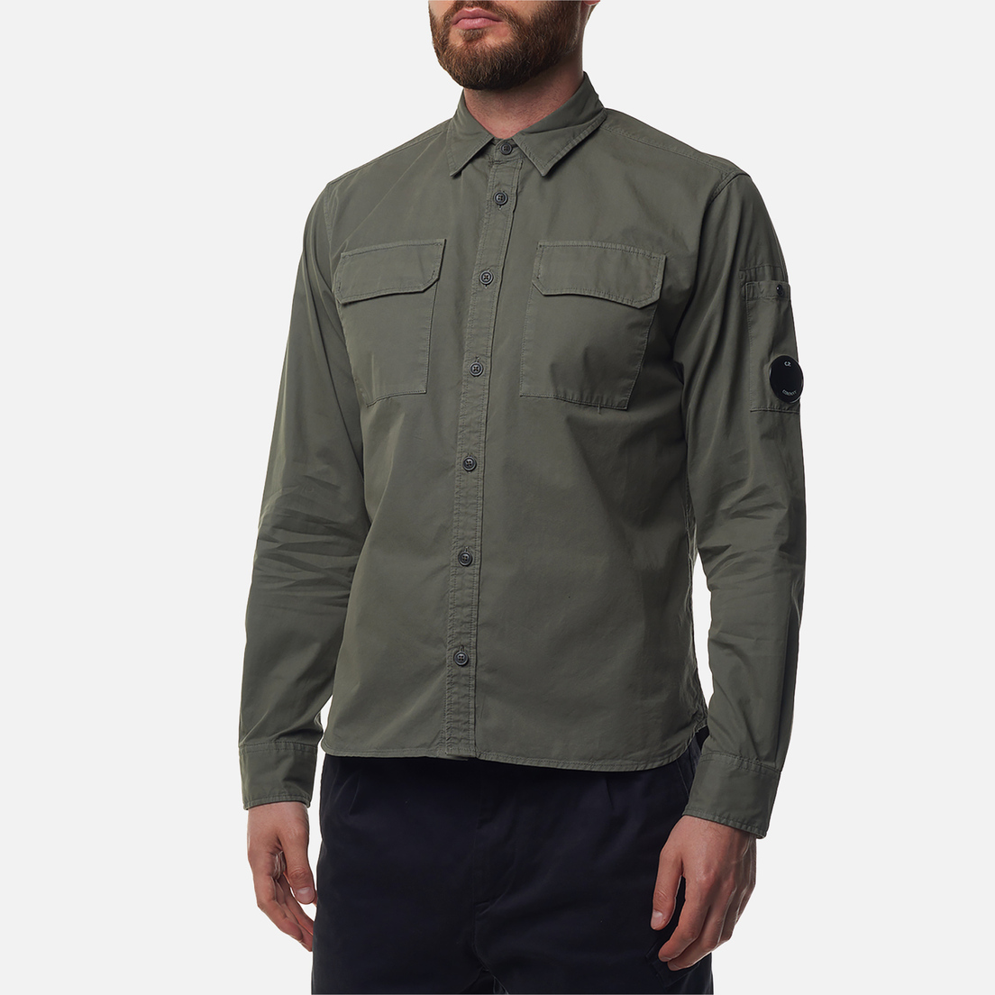 C.P. Company Мужская рубашка Organic Gabardine Buttoned Lens