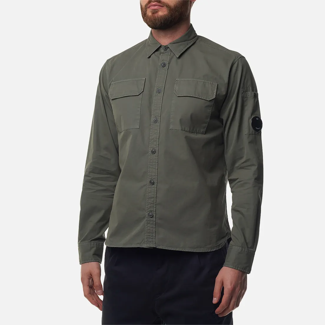 C.P. Company Мужская рубашка Organic Gabardine Buttoned Lens