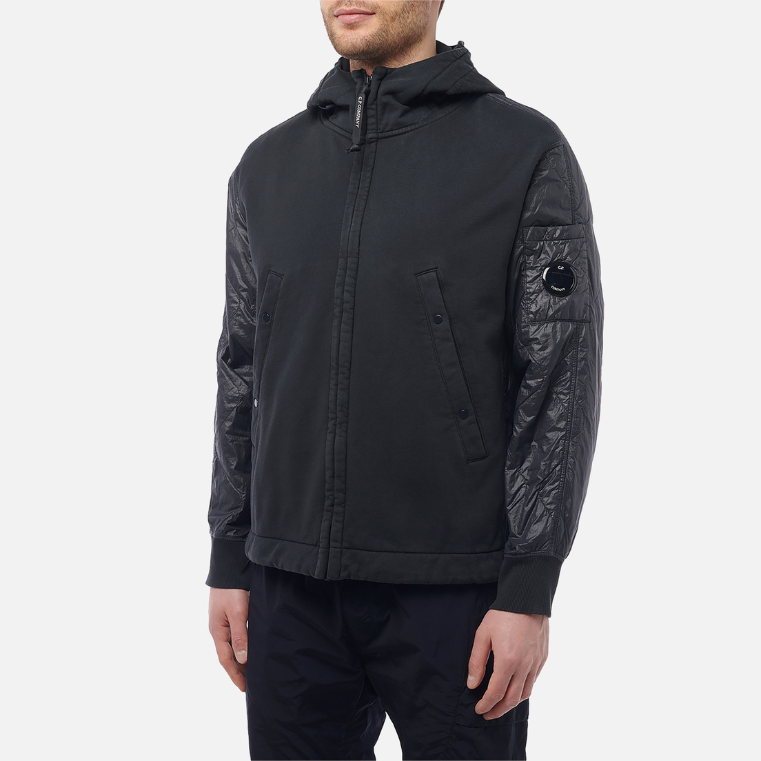 C.P. Company Мужская толстовка Diagonal Raised Mixed Quilted Hooded