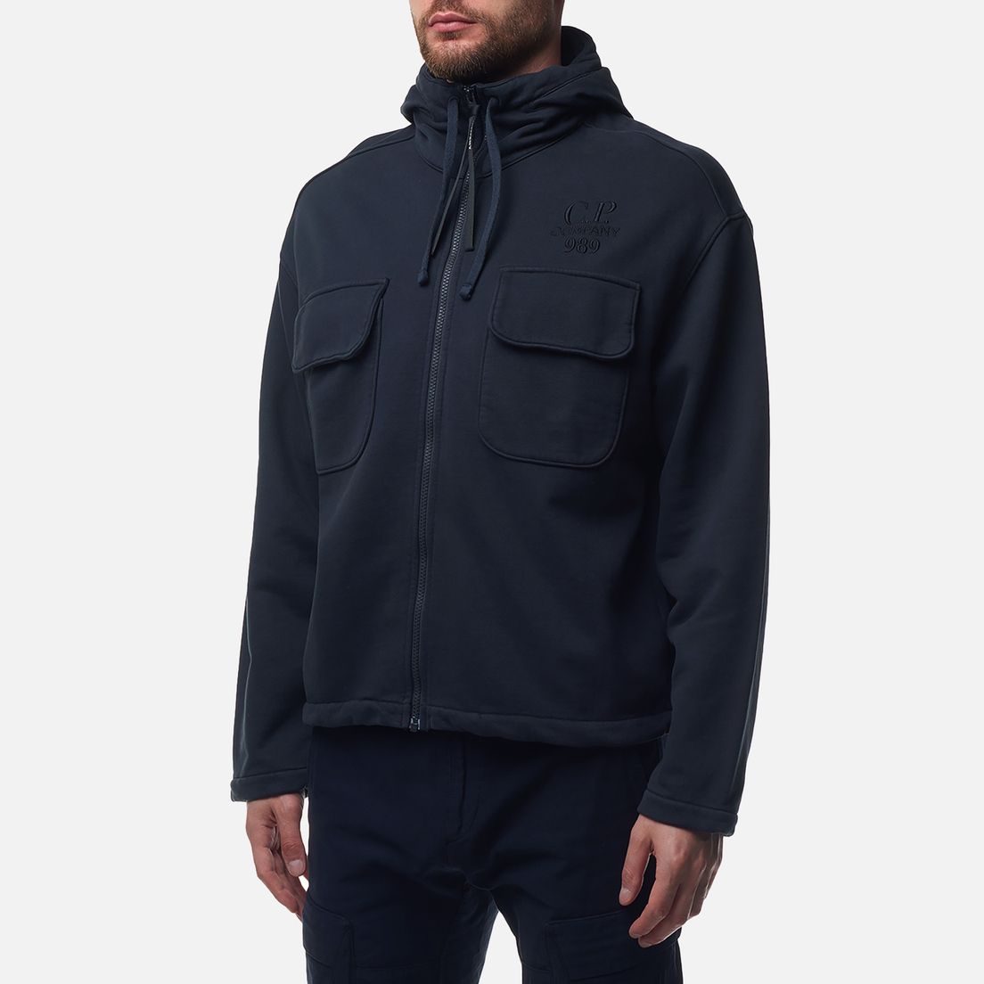 C.P. Company Мужская толстовка Brushed Emerized Diagonal Hooded