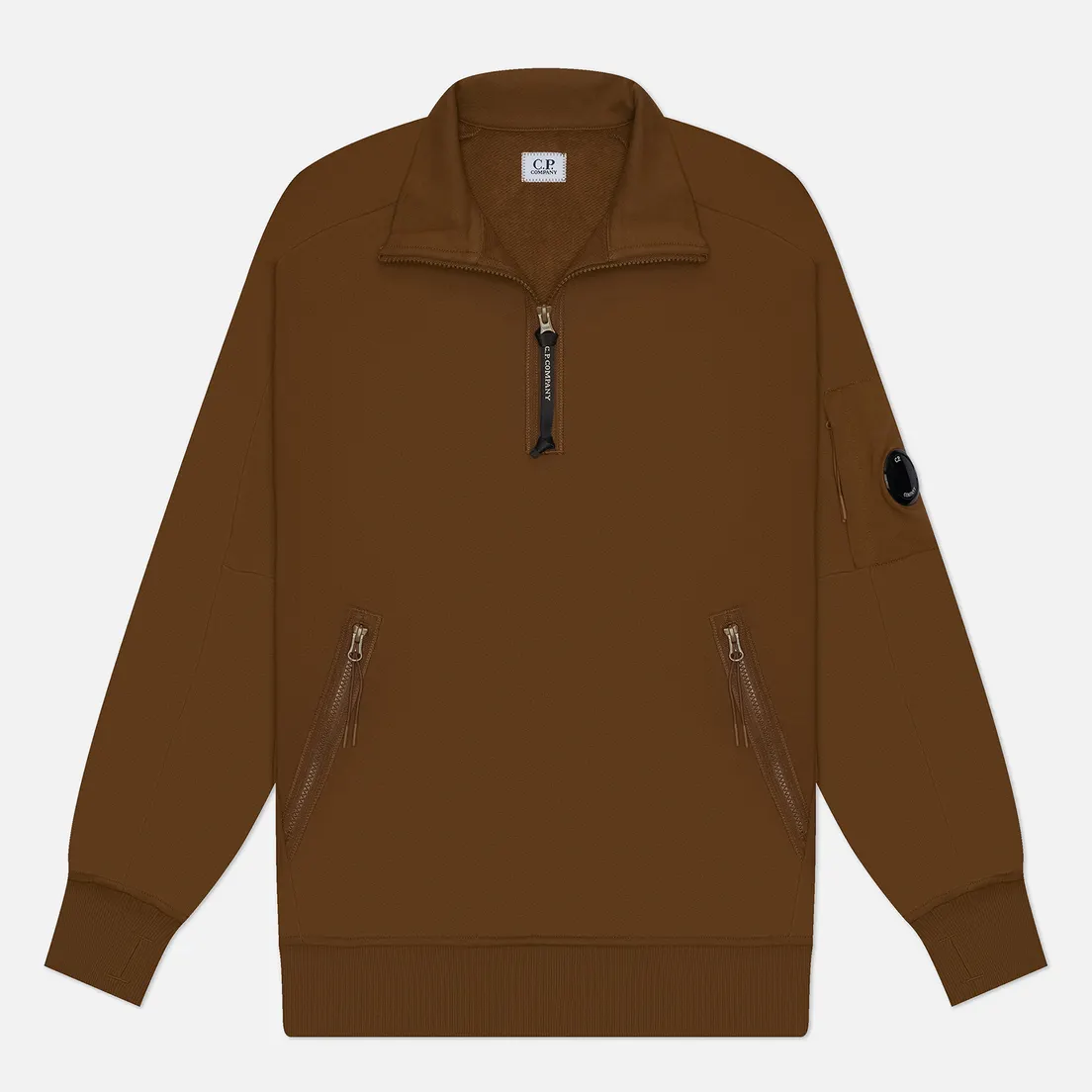 C.P. Company Мужская толстовка Diagonal Raised Fleece Half Zipped