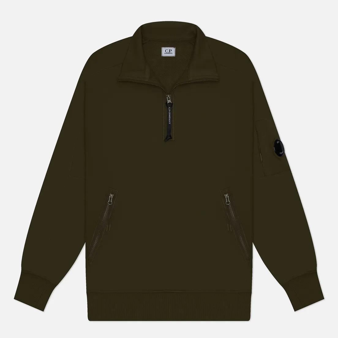 C.P. Company Мужская толстовка Diagonal Raised Fleece Half Zipped