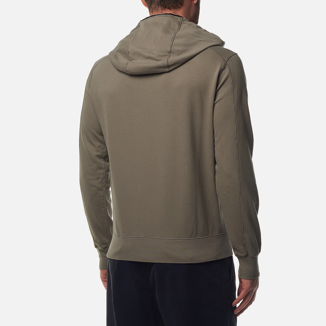 C.P. Company Мужская толстовка Light Fleece Zipped Hoodie Garment Dyed