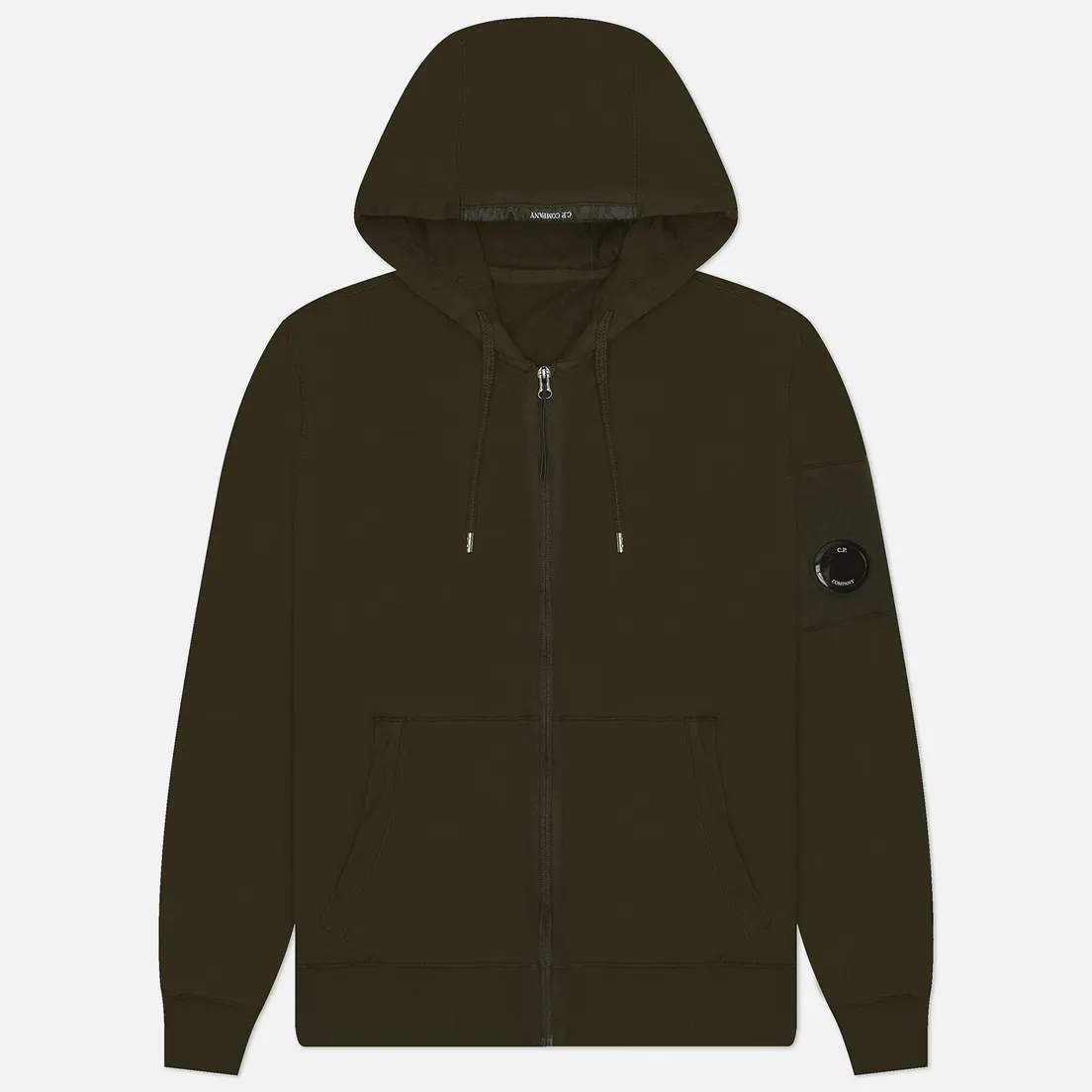 C.P. Company Мужская толстовка Light Fleece Zipped Hoodie Garment Dyed