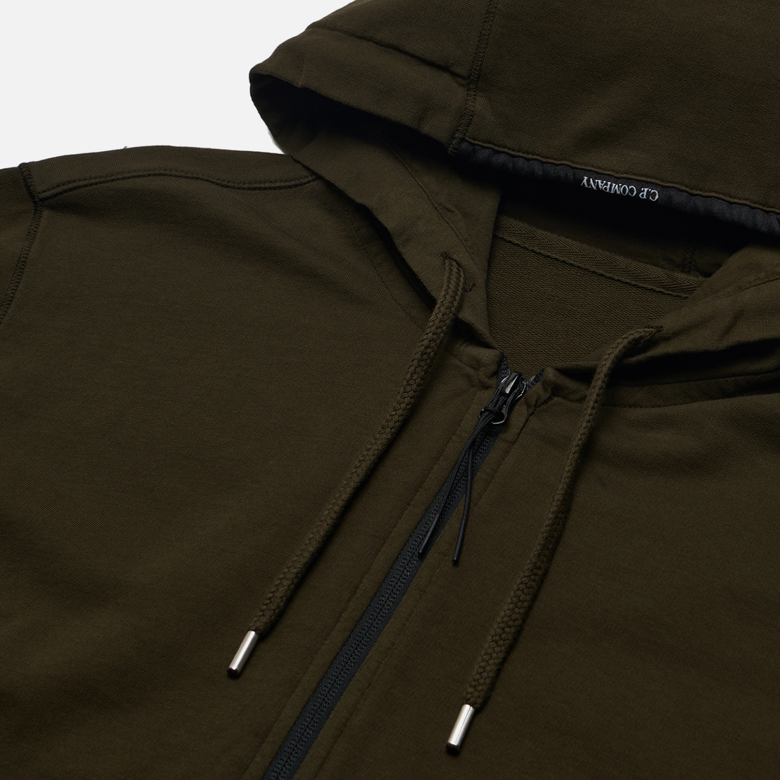 Cp company hoodie khaki sale