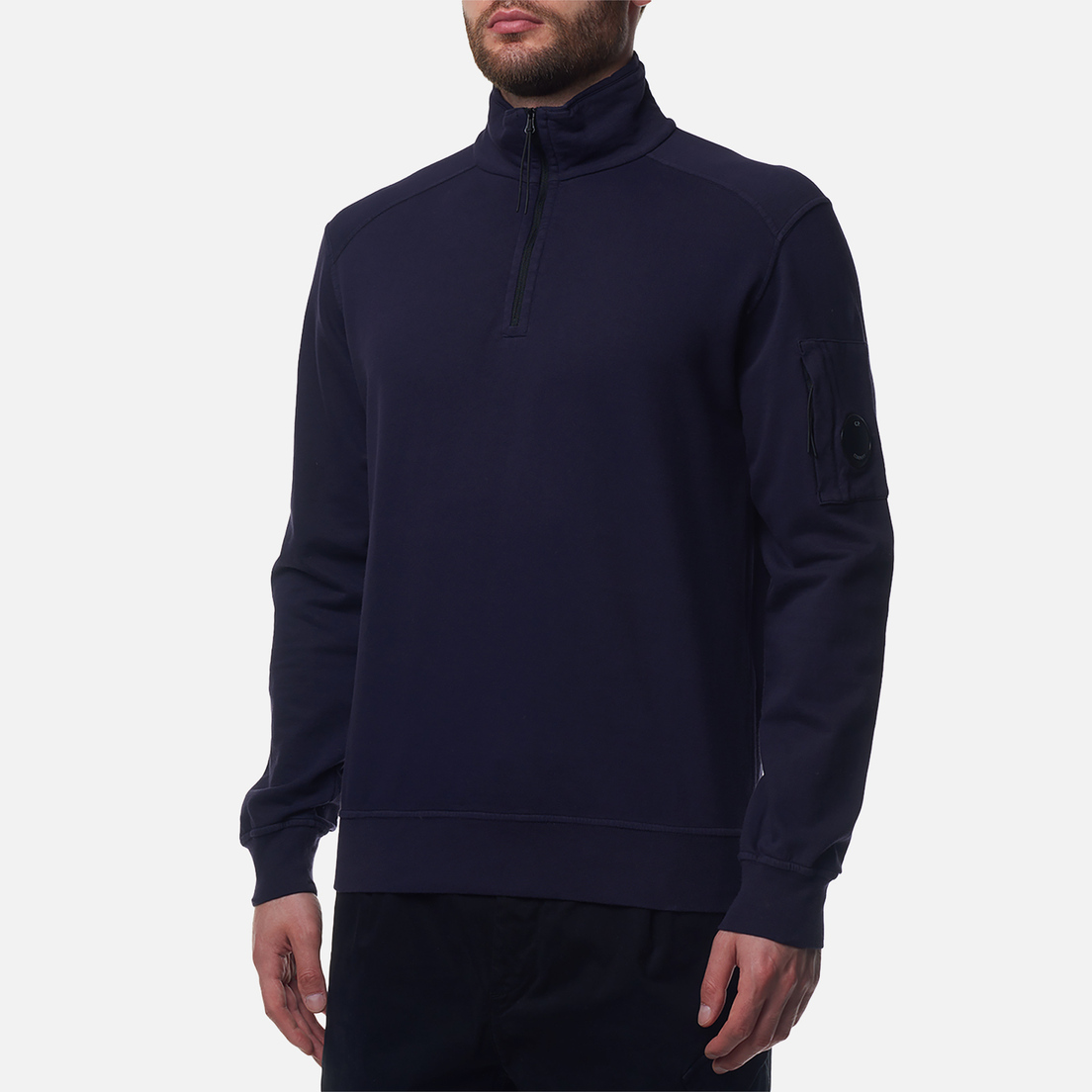 C.P. Company Мужская толстовка Light Fleece Half Zipped Garment Dyed