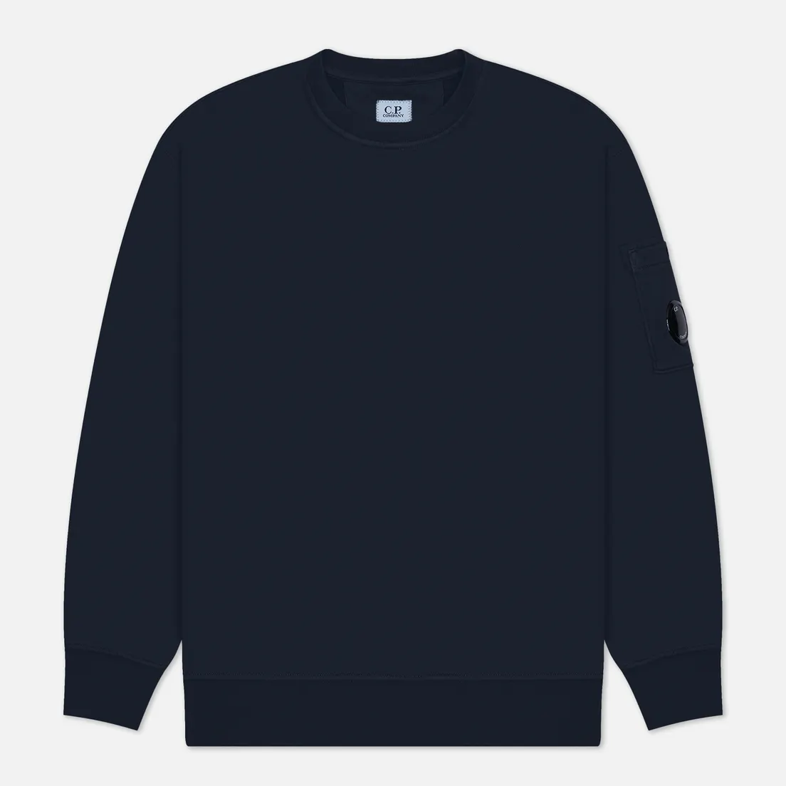 C.P. Company Мужская толстовка Brushed And Emerized Diagonal Fleece Lens Crew Neck
