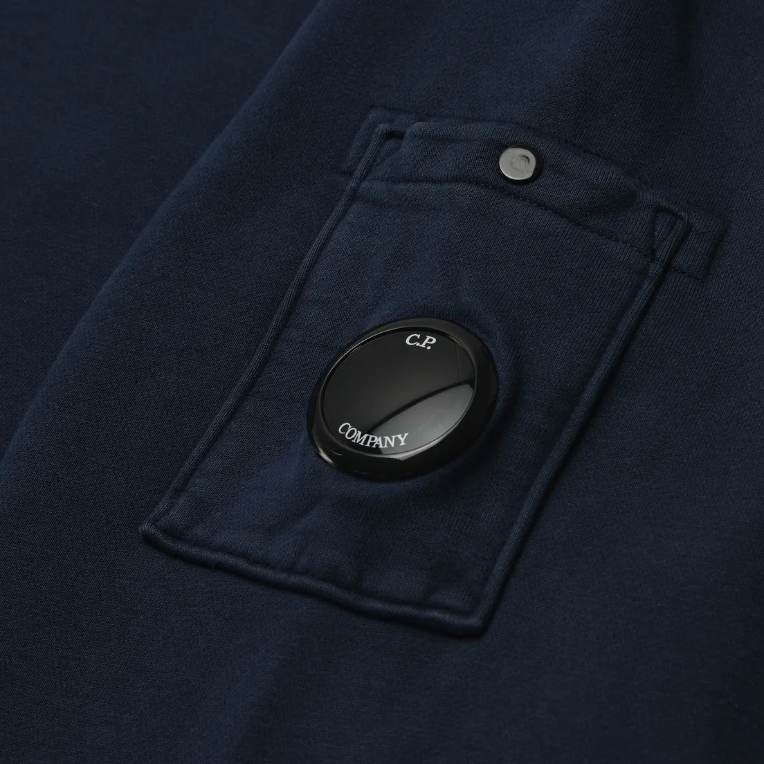 C.P. Company Мужская толстовка Brushed And Emerized Diagonal Fleece Lens Crew Neck