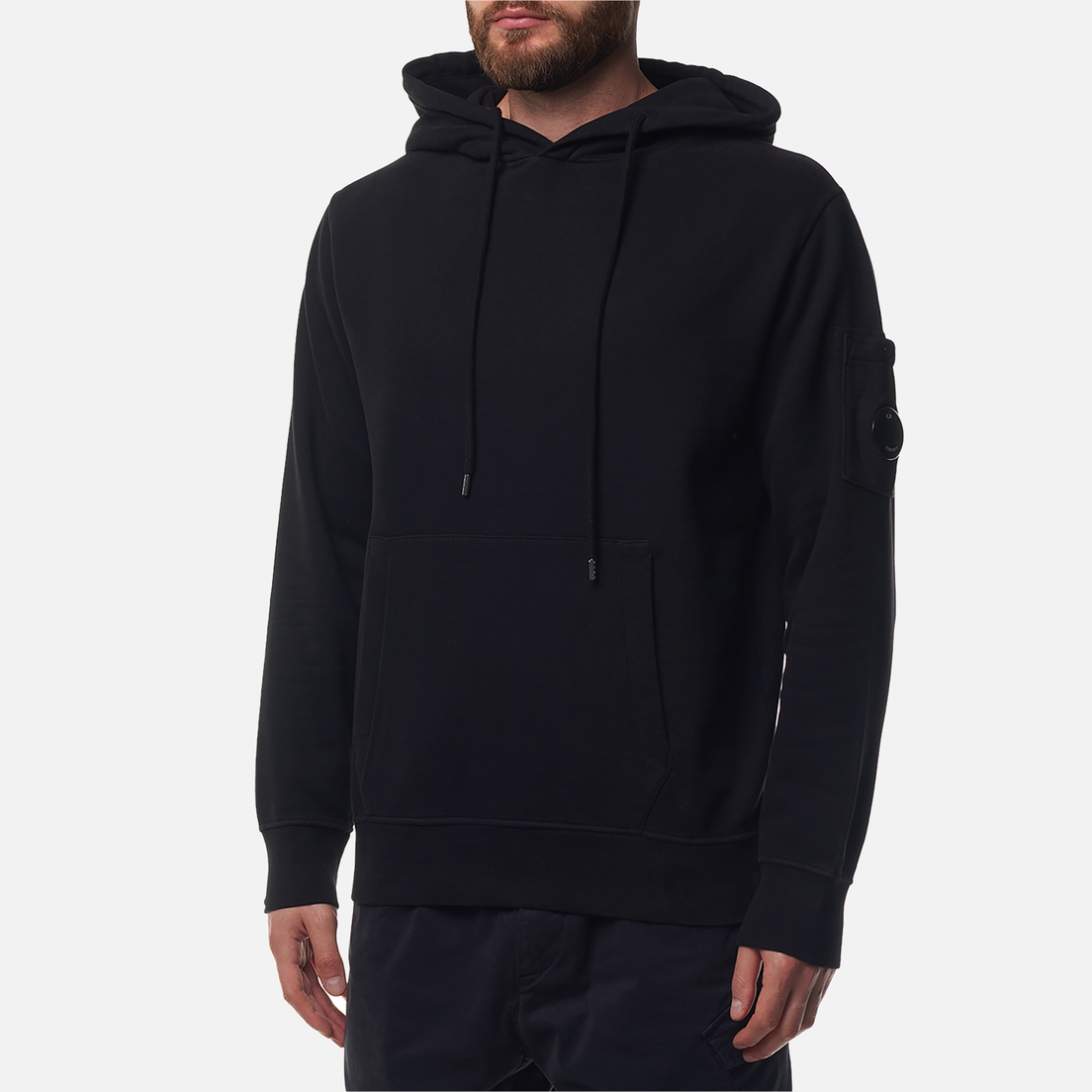 C.P. Company Мужская толстовка Brushed And Emerized Diagonal Fleece Lens Hoodie