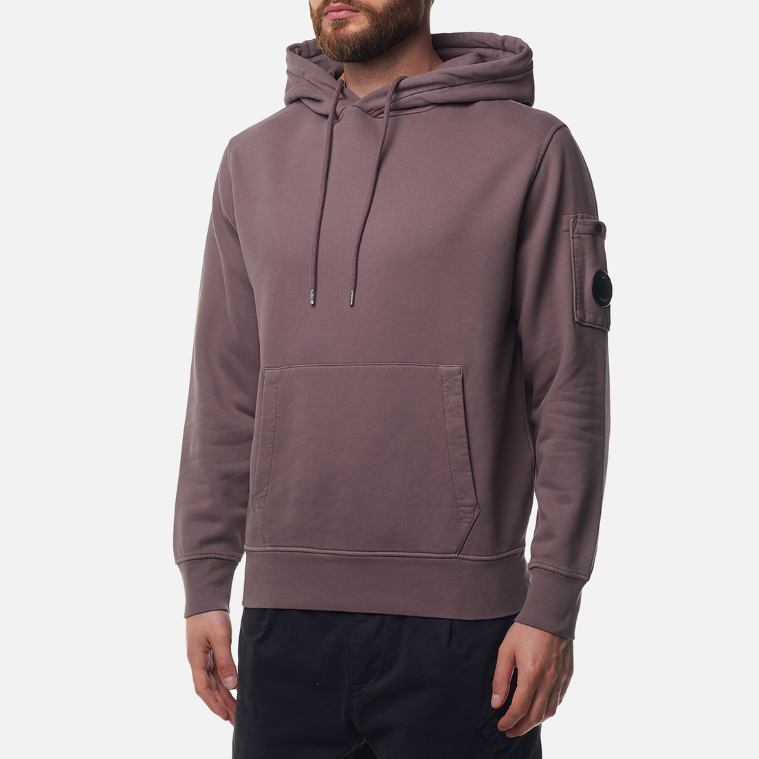 C.P. Company Мужская толстовка Brushed And Emerized Diagonal Fleece Lens Hoodie