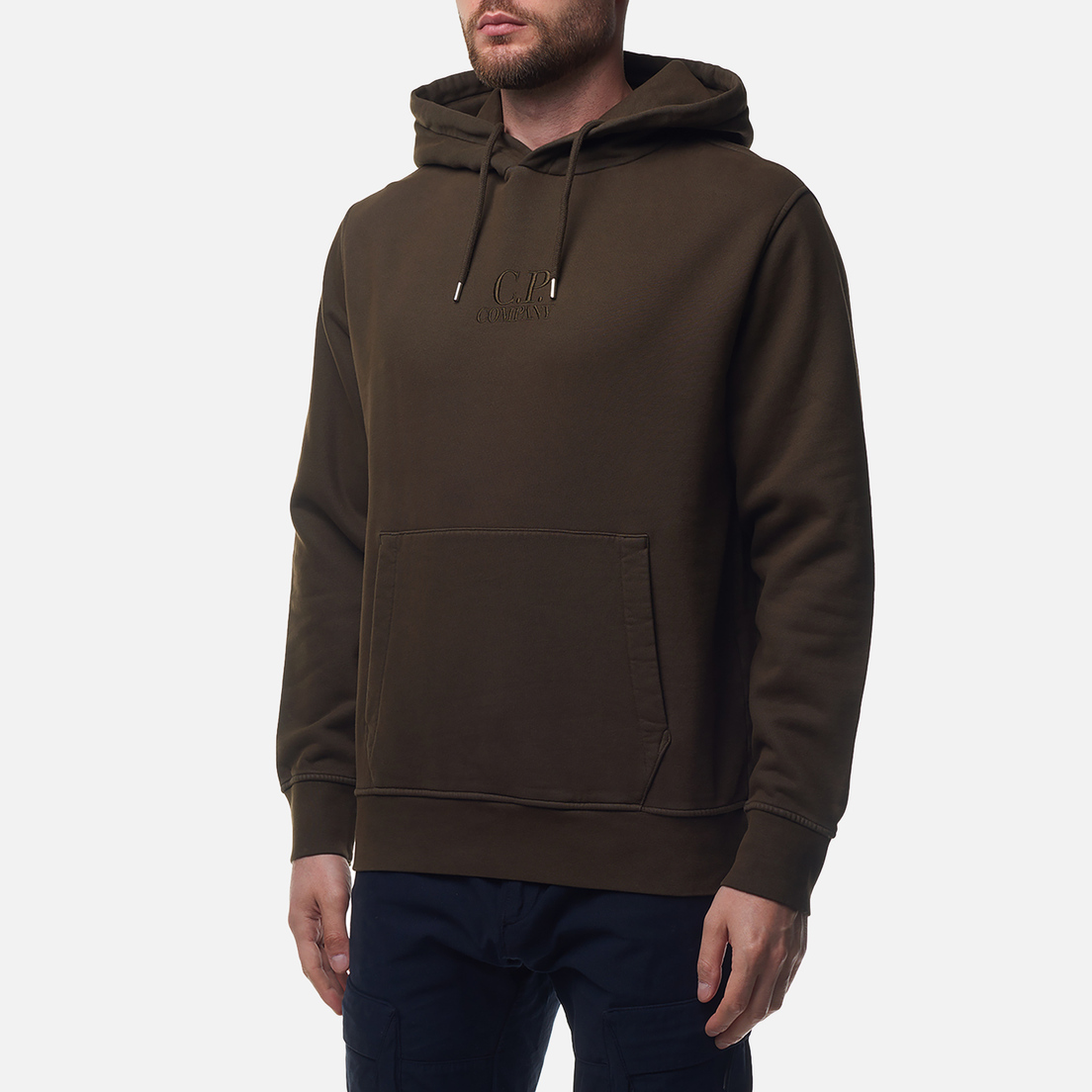 C.P. Company Мужская толстовка Brushed And Emerized Diagonal Fleece Logo Hoodie