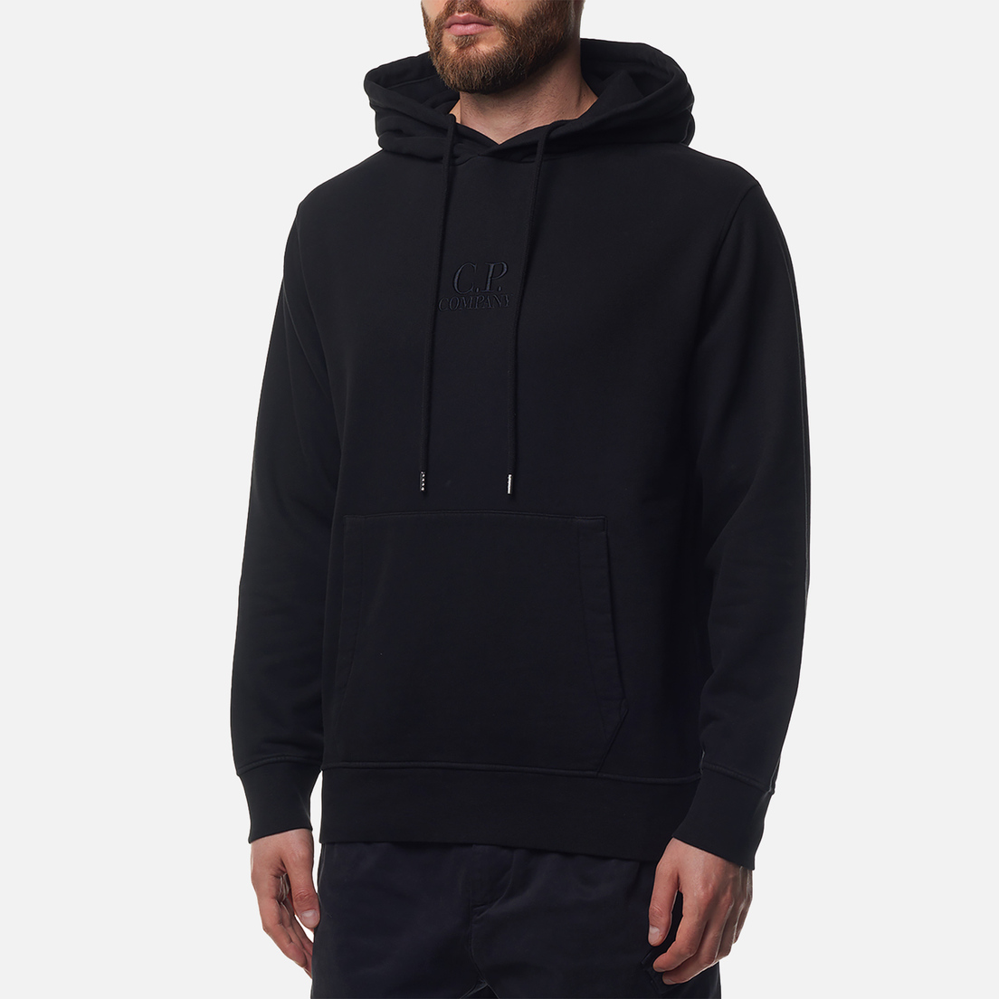 C.P. Company Мужская толстовка Brushed And Emerized Diagonal Fleece Logo Hoodie