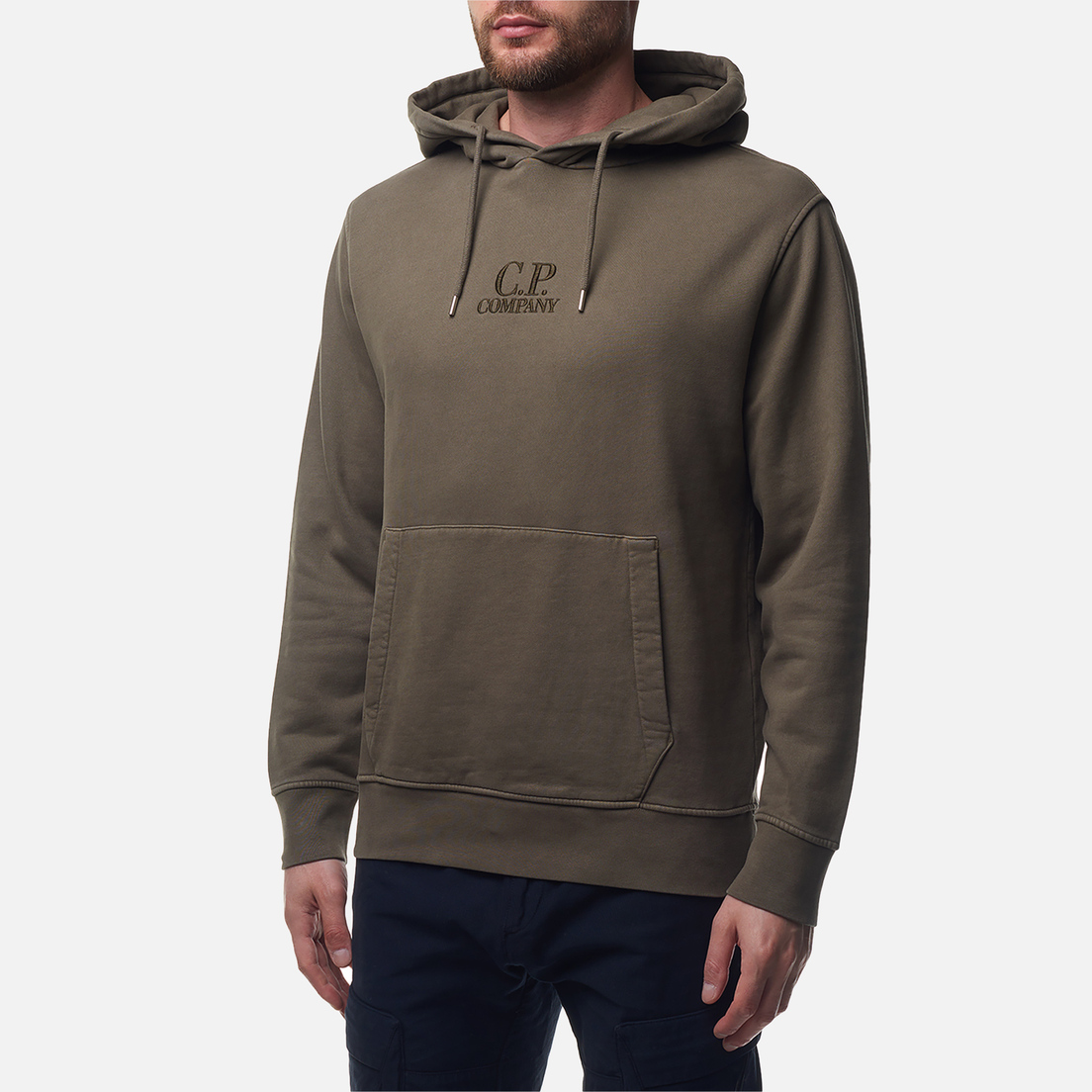 C.P. Company Мужская толстовка Brushed And Emerized Diagonal Fleece Logo Hoodie