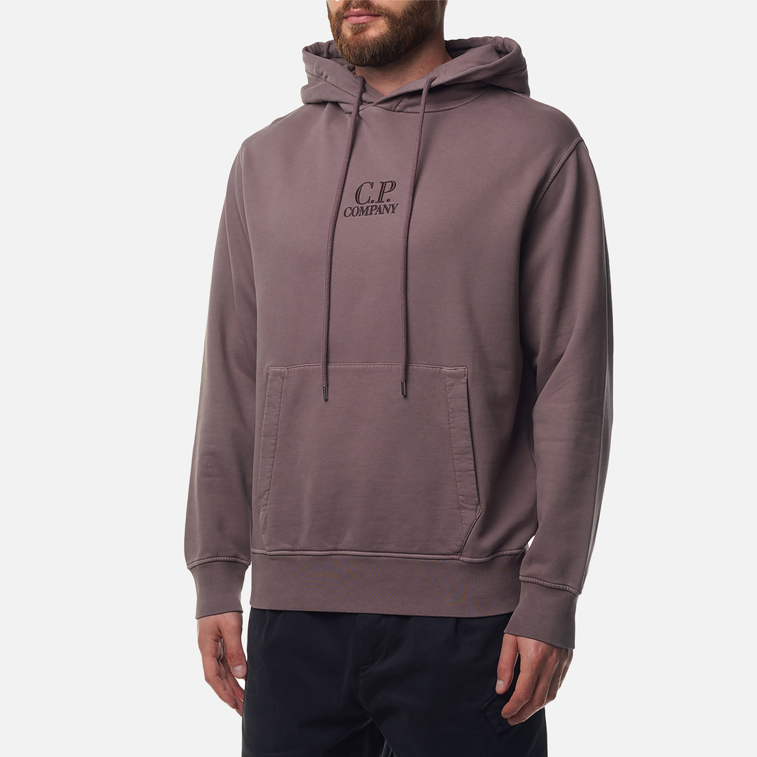 C.P. Company Мужская толстовка Brushed And Emerized Diagonal Fleece Logo Hoodie