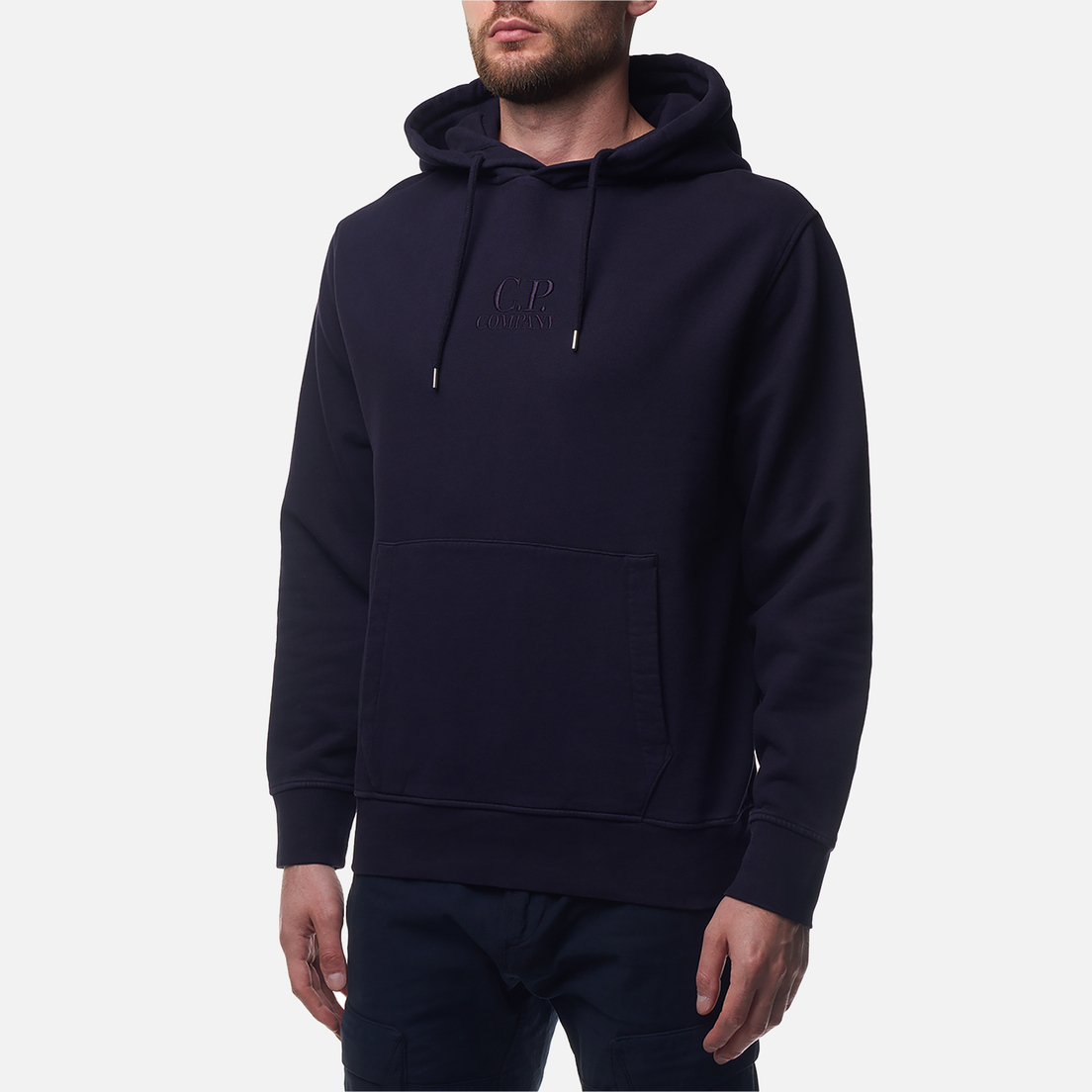 C.P. Company Мужская толстовка Brushed And Emerized Diagonal Fleece Logo Hoodie