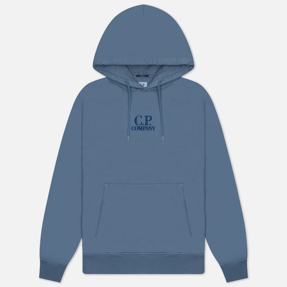 C.P. Company Brushed And Emerized Diagonal Fleece Logo Hoodie M