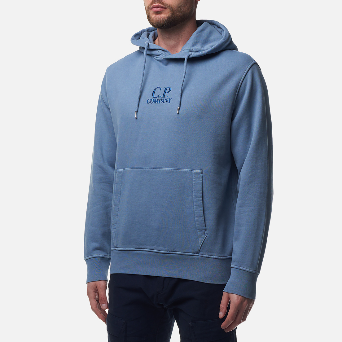 C.P. Company Мужская толстовка Brushed And Emerized Diagonal Fleece Logo Hoodie