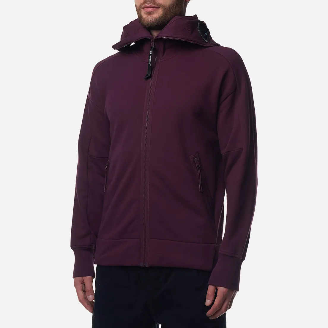 C.P. Company Мужская толстовка Diagonal Raised Fleece Goggle Zipped Hoodie