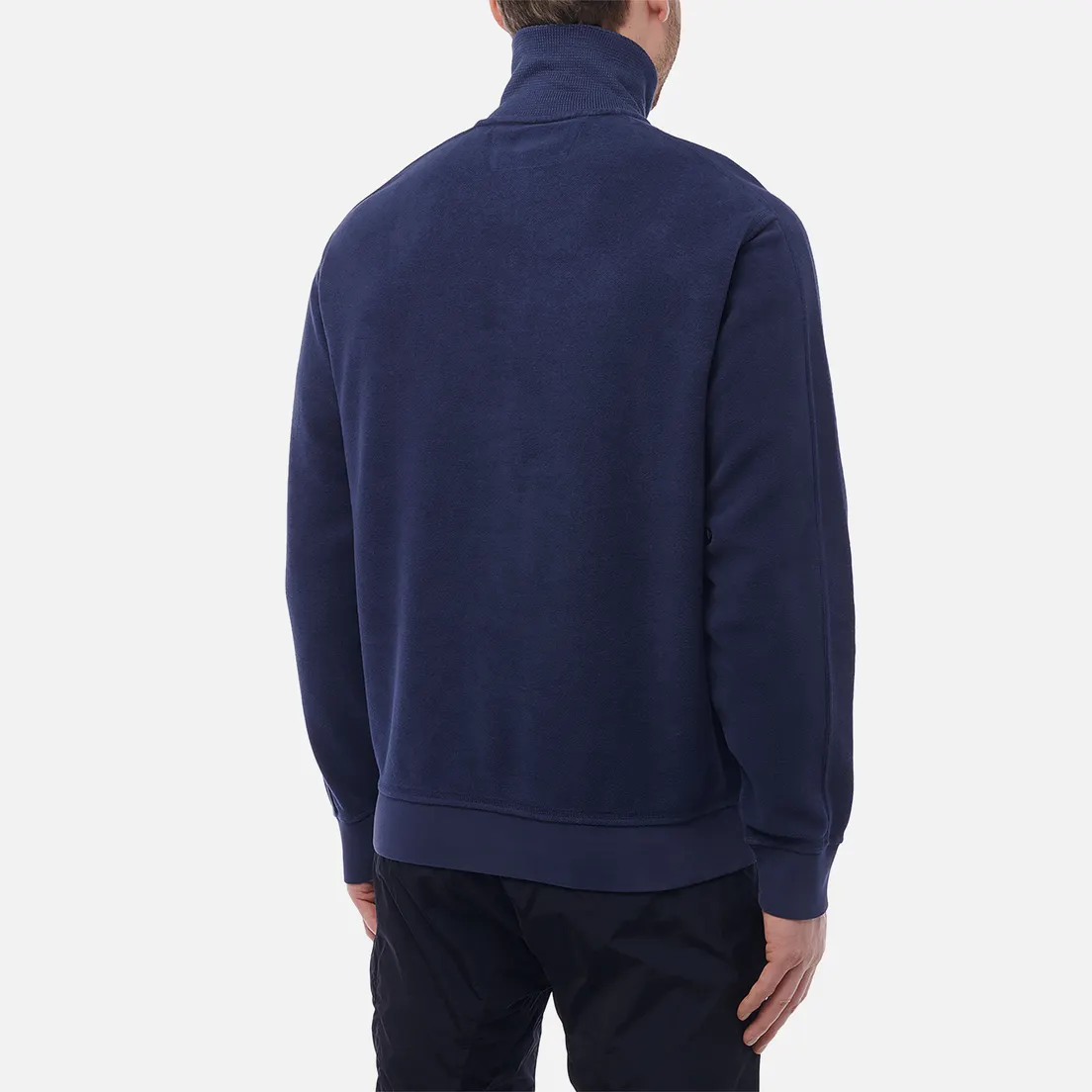 C.P. Company Мужская толстовка Reverse Brushed & Emerized Diagonal Fleece Mixed Half Zipped