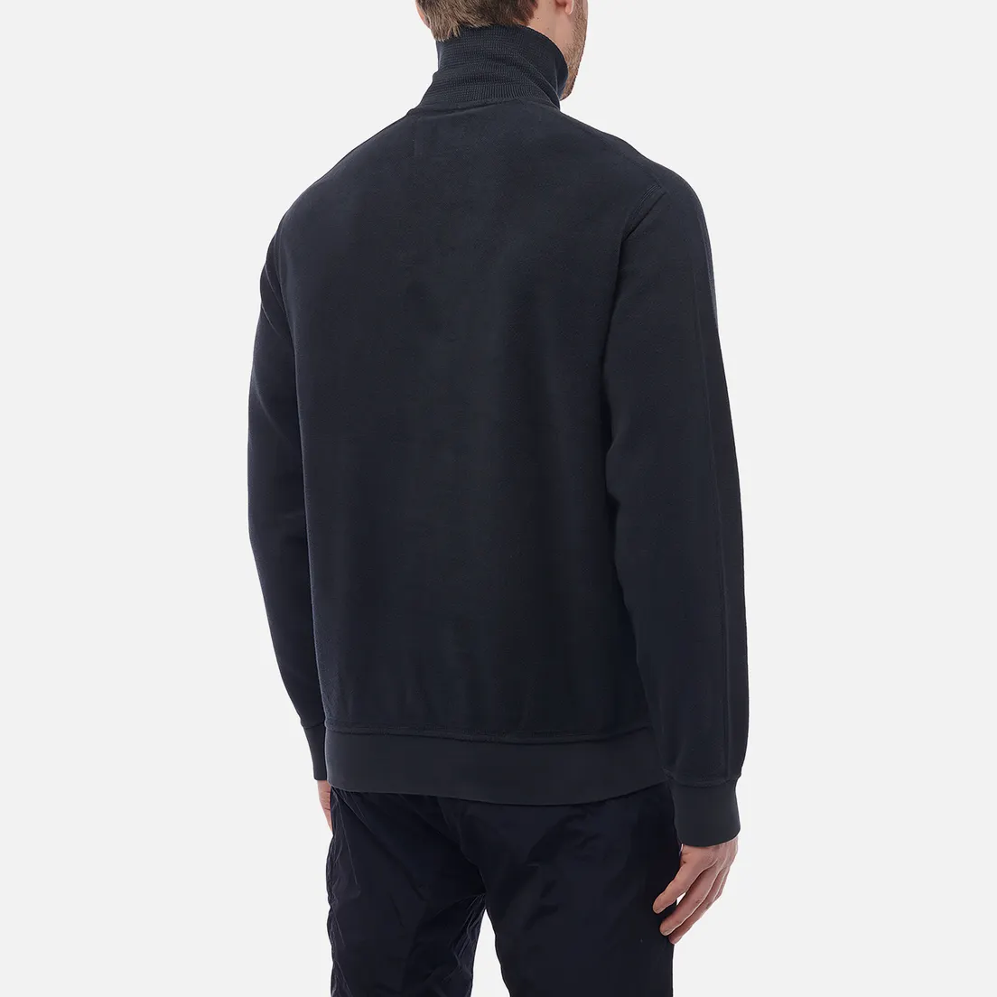 C.P. Company Мужская толстовка Reverse Brushed & Emerized Diagonal Fleece Mixed Half Zipped