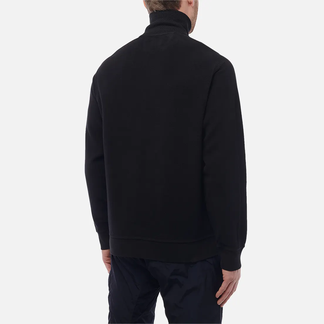 C.P. Company Мужская толстовка Reverse Brushed & Emerized Diagonal Fleece Mixed Half Zipped