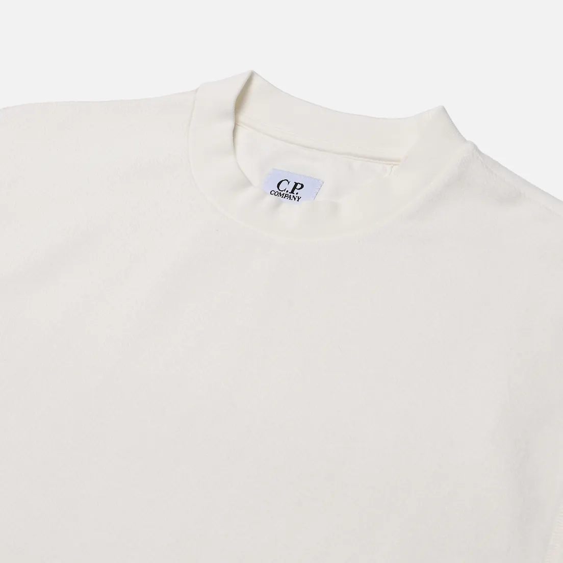 C.P. Company Мужская толстовка Reverse Brushed & Emerized Diagonal Fleece Mixed Crew Neck