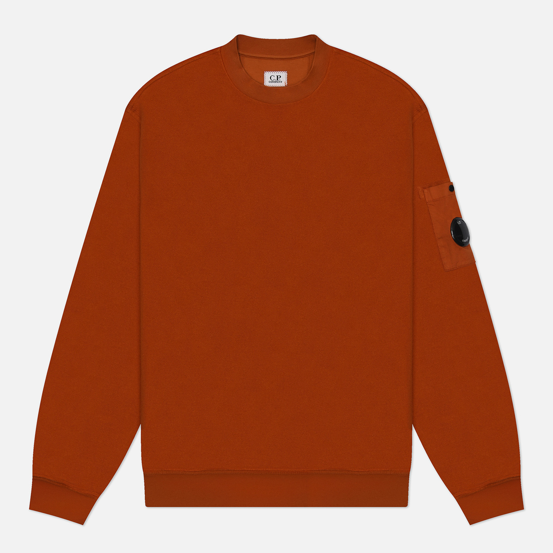 C.P. Company Мужская толстовка Reverse Brushed & Emerized Diagonal Fleece Mixed Crew Neck