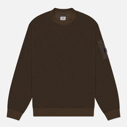 C.P. Company Мужская толстовка Reverse Brushed & Emerized Diagonal Fleece Mixed Crew Neck