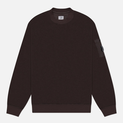 C.P. Company Мужская толстовка Reverse Brushed & Emerized Diagonal Fleece Mixed Crew Neck