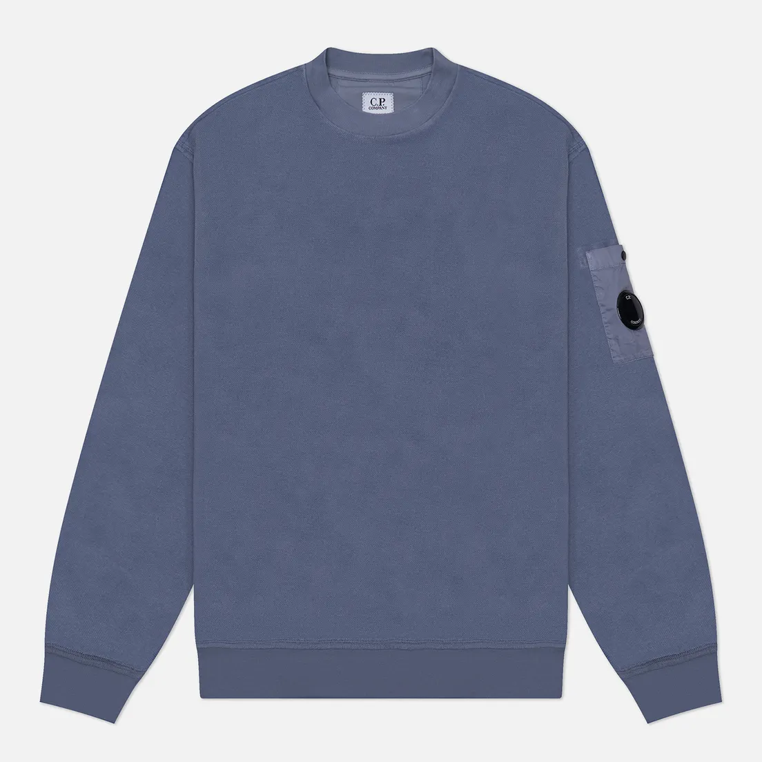 C.P. Company Мужская толстовка Reverse Brushed & Emerized Diagonal Fleece Mixed Crew Neck