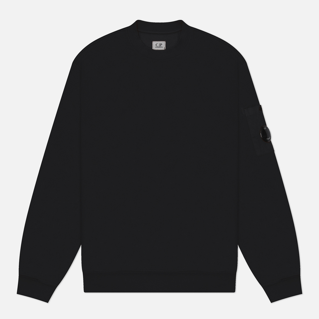 C.P. Company Мужская толстовка Reverse Brushed & Emerized Diagonal Fleece Mixed Crew Neck