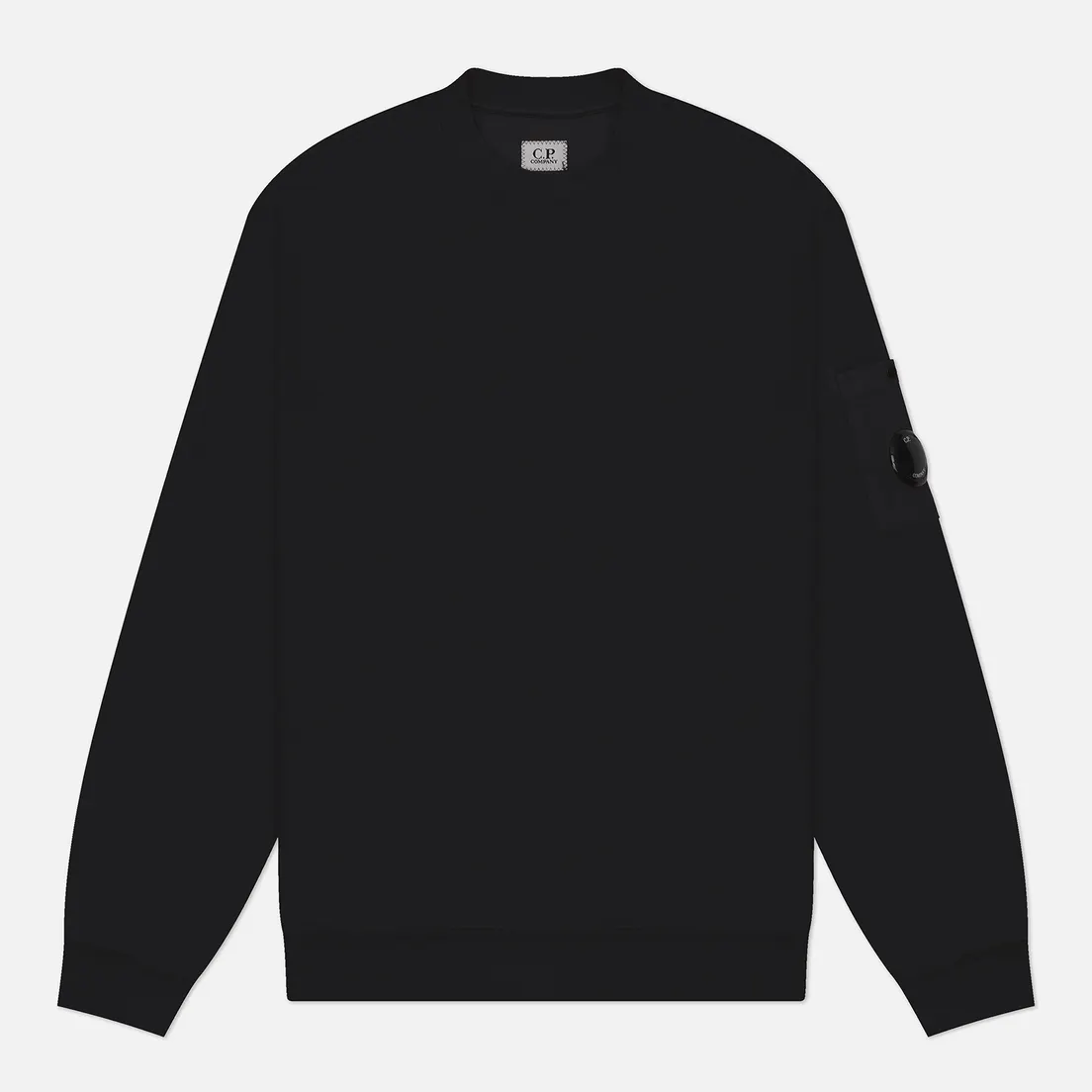 C.P. Company Мужская толстовка Reverse Brushed & Emerized Diagonal Fleece Mixed Crew Neck