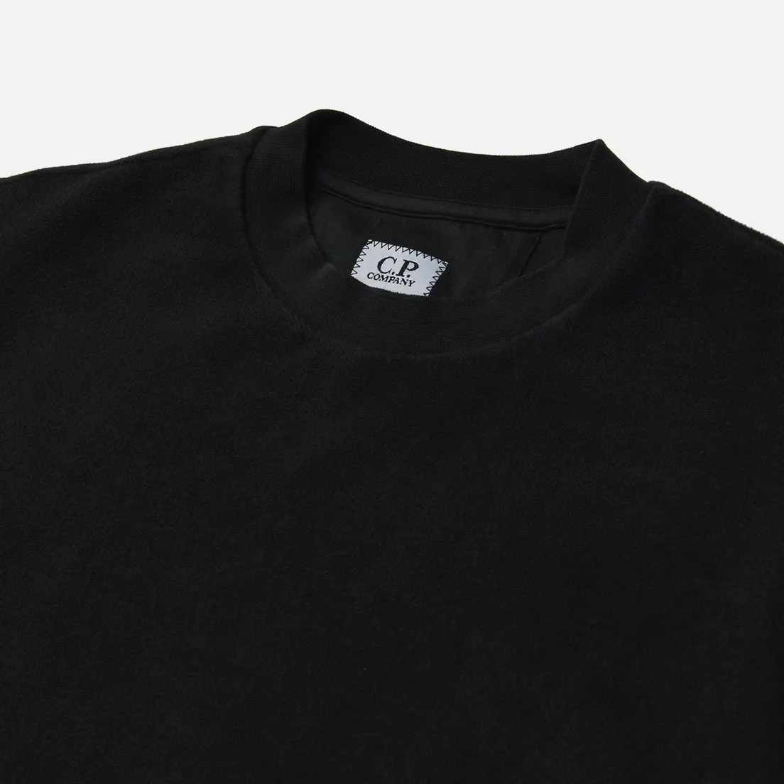 C.P. Company Мужская толстовка Reverse Brushed & Emerized Diagonal Fleece Mixed Crew Neck