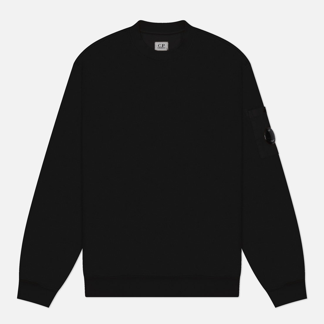 C.P. Company Мужская толстовка Reverse Brushed & Emerized Diagonal Fleece Mixed Crew Neck