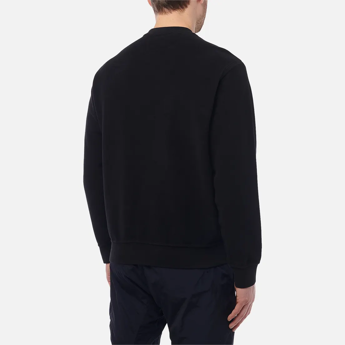C.P. Company Мужская толстовка Reverse Brushed & Emerized Diagonal Fleece Mixed Crew Neck