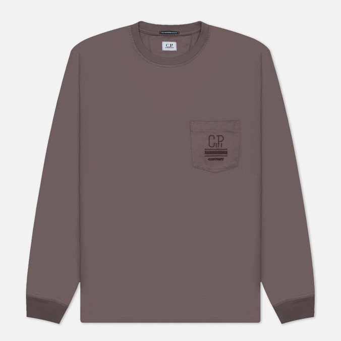 Мужской лонгслив C.P. Company Mercersized 30/2 Jersey Twisted Pocket, цвет фиолетовый