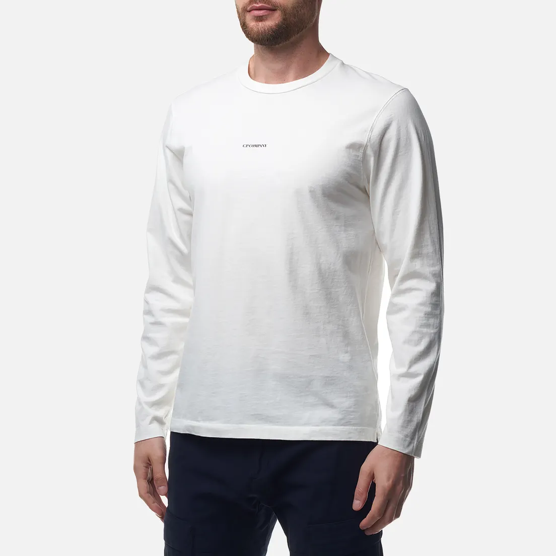 C.P. Company Мужской лонгслив Brushed Jersey Logo Regular Fit