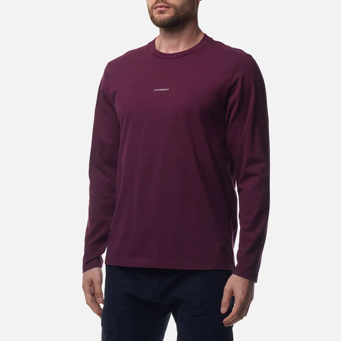 C.P. Company Мужской лонгслив Brushed Jersey Logo Regular Fit