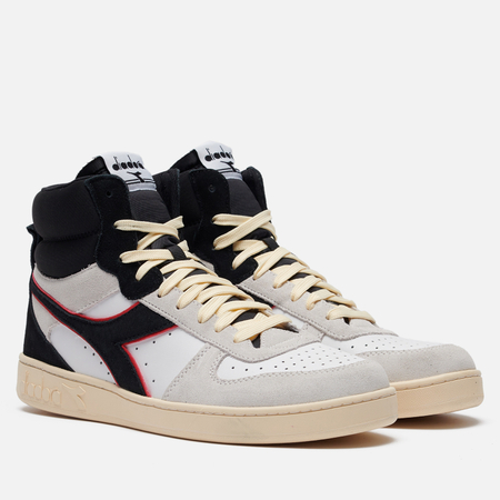 фото Мужские кроссовки diadora magic basket mid suede, цвет белый, размер 40.5 eu