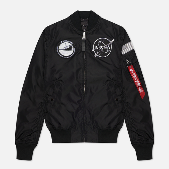 Женская куртка бомбер Alpha Industries MA-1 TT NASA Reversible Black