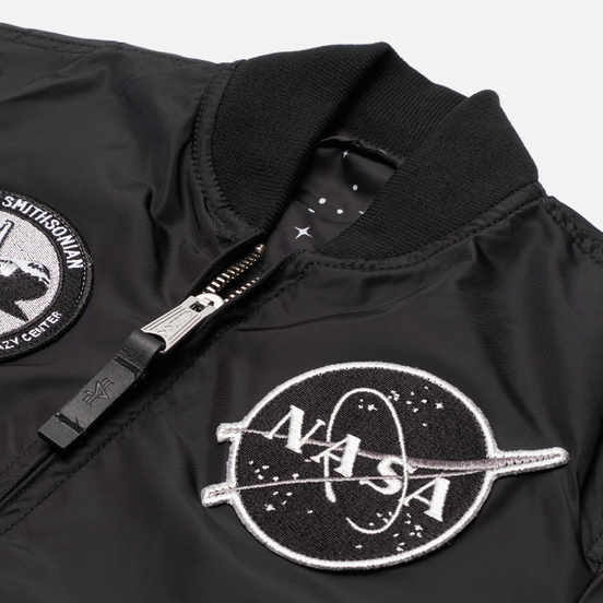 Женская куртка бомбер Alpha Industries MA-1 TT NASA Reversible Black