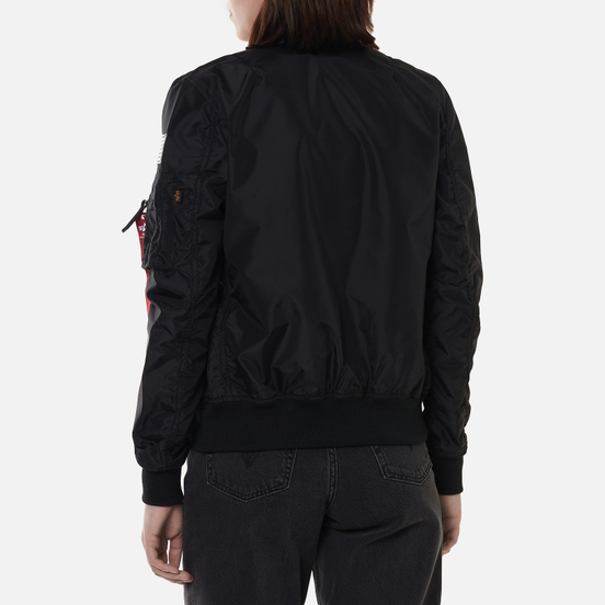 Женская куртка бомбер Alpha Industries MA-1 TT NASA Reversible Black