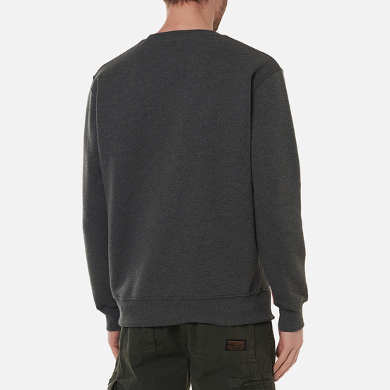 Мужская толстовка Alpha Industries Basic Small Logo Charcoal Heather