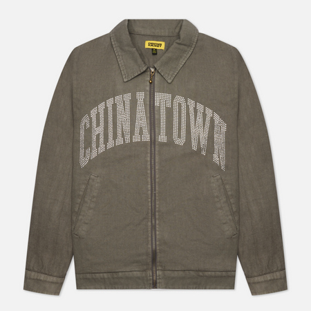 Мужская куртка Chinatown Market Silver Rninestone Arc Garage, цвет серый, размер L
