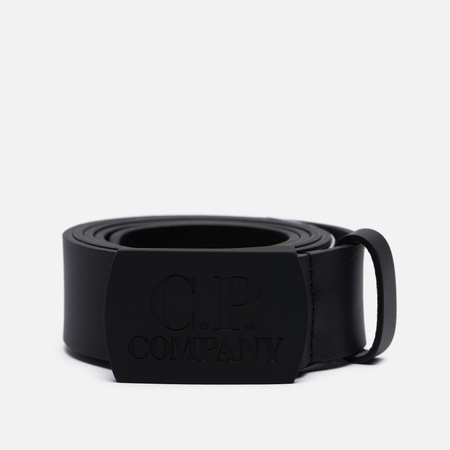 Ремни Ремень C.P. Company Leather Embroidered Logo, цвет чёрный, размер 90